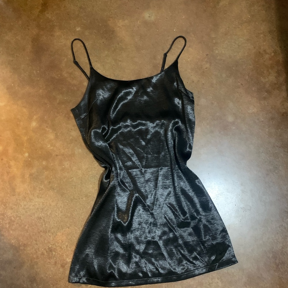 Sold Silence + Noise cowl neck silk mini slip dress - Picture 2 of 7